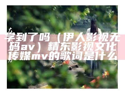 学到了吗（伊人影视无码av）精东影视文化传媒mv的歌词是什么