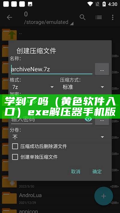 学到了吗（黄色软件入口）exe解压器手机版
