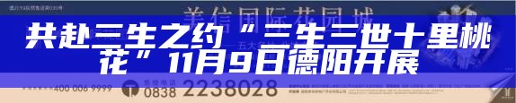 共赴三生之约 “三生三世十里桃花”11月9日德阳开展