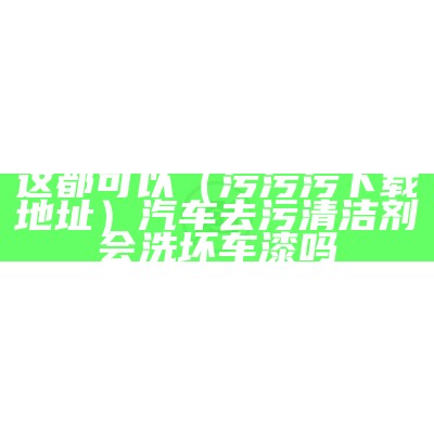 这都可以（污污污下载地址）汽车去污清洁剂会洗坏车漆吗（污浊app大全）