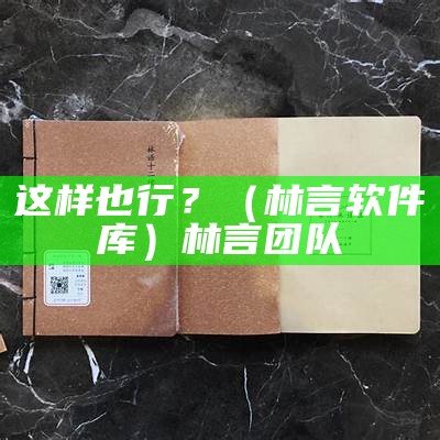 这样也行？（林言软件库）林言团队