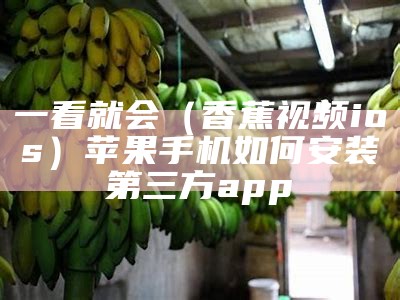 一看就会（香蕉视频ios）苹果手机如何安装第三方app