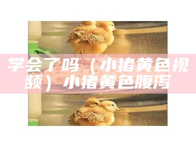 学会了吗（小猪黄色视频）小猪黄色腹泻（小猪视频黄多人运动）