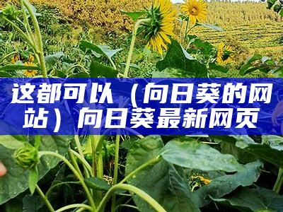 这都可以（向日葵的网站）向日葵最新网页（向日葵现在的网址）