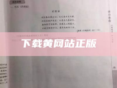 下载黄网站正版