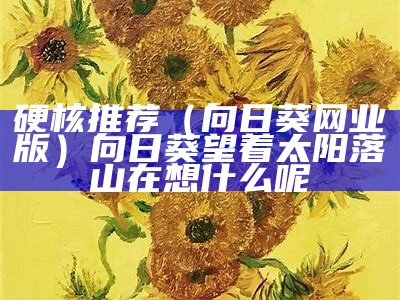 硬核推荐（向日葵网业版）向日葵望着太阳落山在想什么呢（向日葵tm）