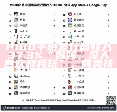 Sensor Tower：8月中国厂商占全球TOP100手游发行商收入37.3%“妈妈，没人喜欢和我玩”，两类孩子很容易被孤立，希望你家不是