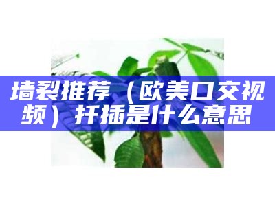 墙裂推荐（欧美口交视频）扦插是什么意思