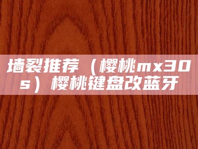 墙裂推荐（樱桃mx30s）樱桃键盘改蓝牙