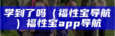 学到了吗（福性宝导航）福性宝app导航（福性宝在）