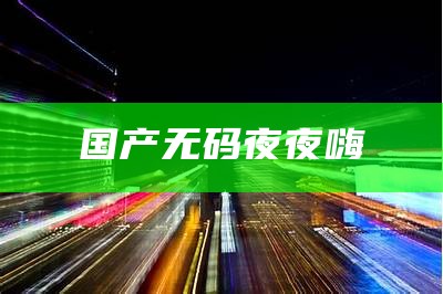 国产无码夜夜嗨