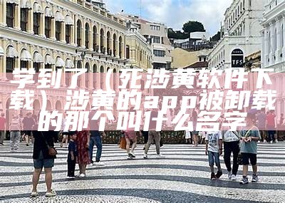 学到了（死涉黄软件下载）涉黄的app被卸载的那个叫什么名字