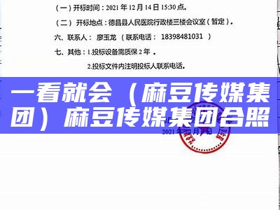 一看就会（麻豆传媒集团）麻豆传媒集团合照（麻豆传媒公司官方网站）