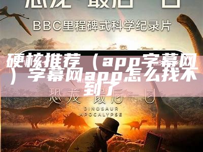 硬核推荐（app字幕网）字幕网app怎么找不到了（字幕网app有问题吗）