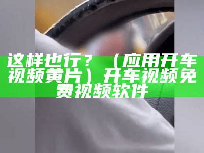 这样也行？（应用开车视频黄片）开车视频 免费视频软件