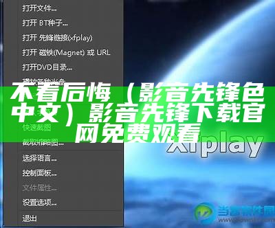 不看后悔（影音先锋色中文）影音先锋下载官网免费观看（影音先锋2016 4.9.2）