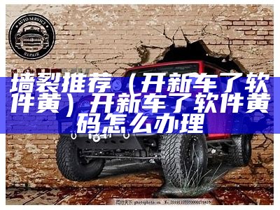 墙裂推荐（开新车了软件黄）开新车了软件黄码怎么办理（开新车app）