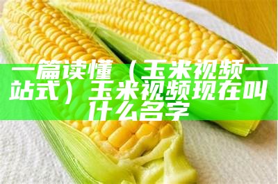 一篇读懂（玉米视频一站式）玉米视频现在叫什么名字