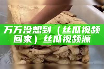 万万没想到（丝瓜视频回家）丝瓜视频源