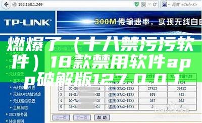 燃爆了（十八禁污污软件）18款禁用软件app破解版 127.0.0.1