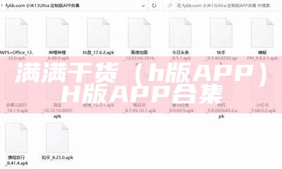 满满干货（h版APP）H版APP合集（h app ios）