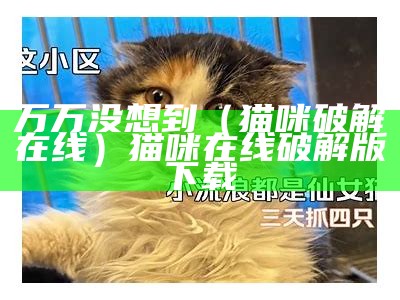 万万没想到（猫咪破解在线）猫咪在线破解版下载（猫咪破解网页）