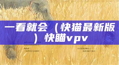 一看就会（快猫最新版）快瞄vpv