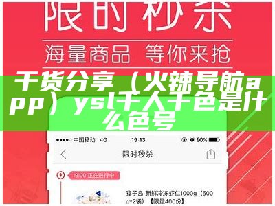 干货分享（火辣导航app）ysl千人千色是什么色号