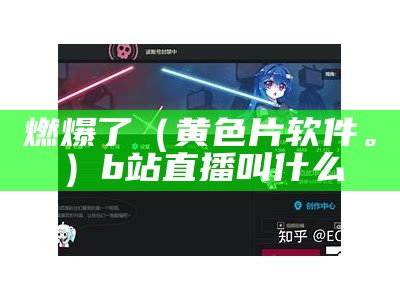 燃爆了（黄色片软件。）b站直播叫什么