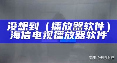 没想到（播放器软件）海信电视播放器软件（海信电视的播放软件有哪些）