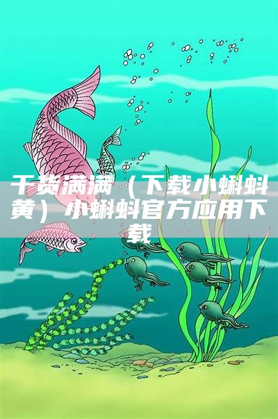 干货满满（下载小蝌蚪黄）小蝌蚪官方应用下载