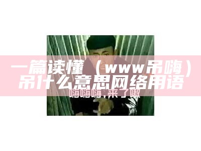 一篇读懂（www吊嗨）吊什么意思网络用语（吊啥是什么意思）