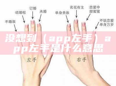 没想到（app左手）app左手是什么意思（左手app图标）