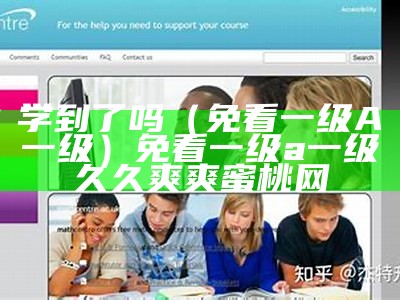 学到了吗（免看一级A一级）免看一级a一级久久爽爽蜜桃网