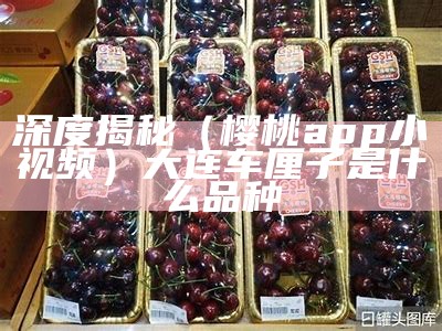 深度揭秘（樱桃app小视频）大连车厘子是什么品种