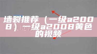 墙裂推荐（一级a2008）一级a2008黄色的视频